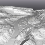 Modèle numérique de terrain réalisé à partir des données Lidar IGN