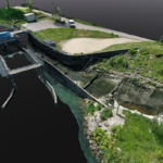 Fig. 9 - Représentation 3D du nuage de points - Vue aérienne